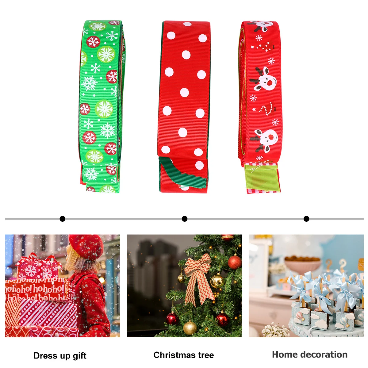 

27Pcs Christmas Ribbon Set Durable Cloth Fabric Ribbon for Crafts Gift Wrapping DIY Projects Holiday Decoration