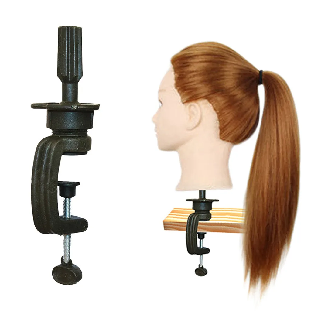 

Long Hair Training Head Model Hairdressing Clamp Stand Dummy Practice Mannequin Beauty Salon Table Decoration & Accessories