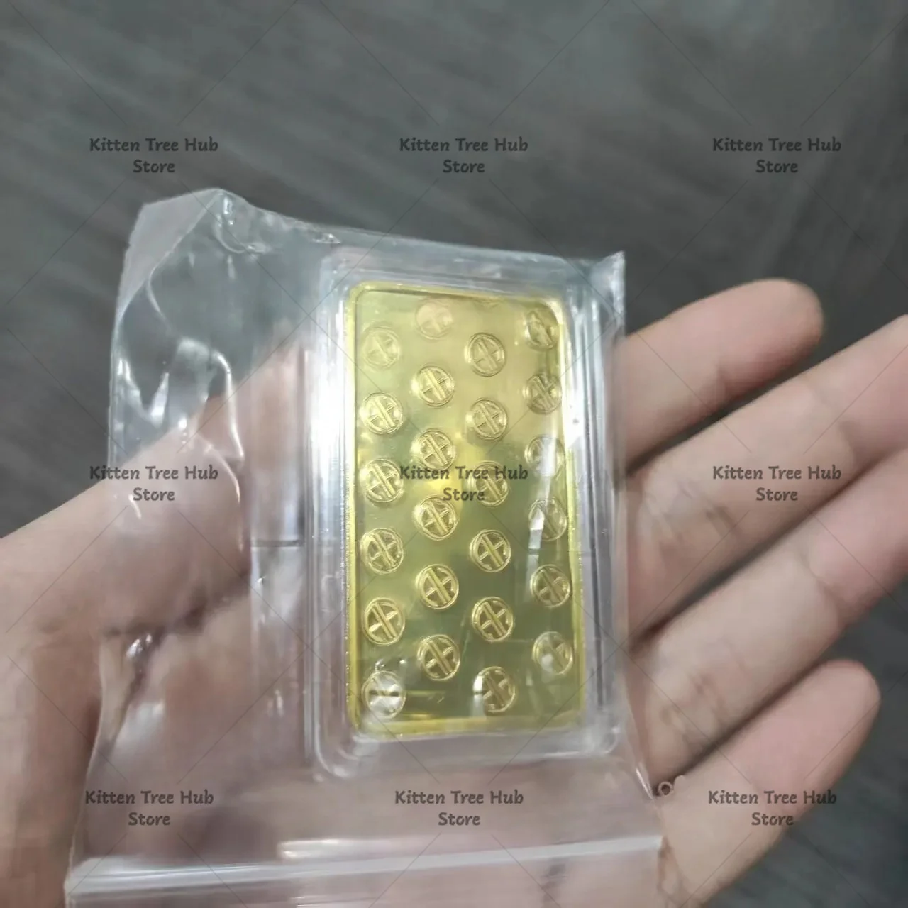 0901 Money replica Fake Swiss Gold Bar Gold Nuggets Solid Copper Gold Plated 10 Sample Photo Frame Office Decoration
