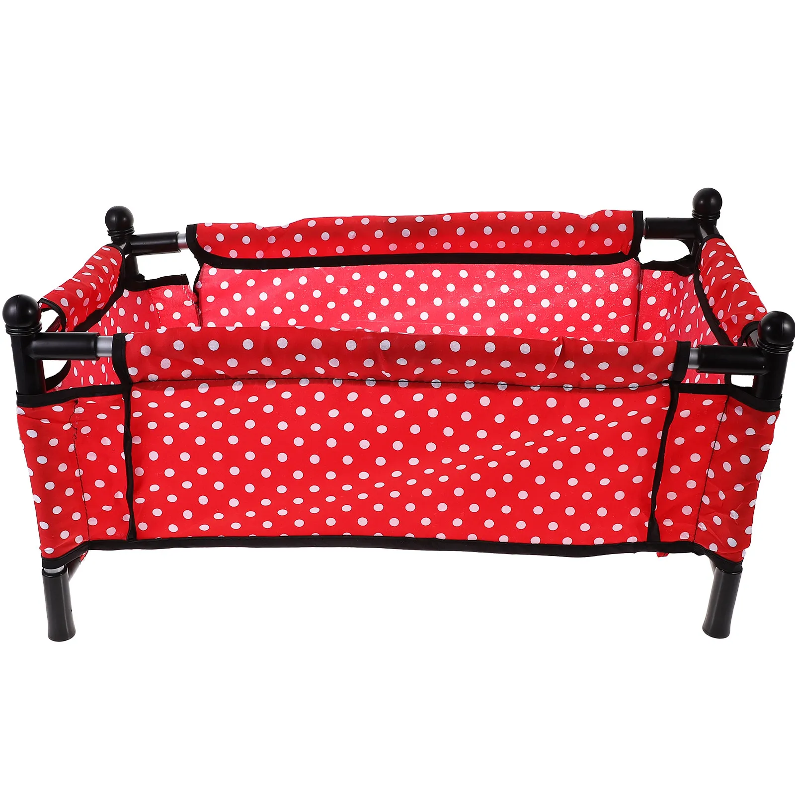 

1Set Miniature Crib for Mini House Furniture Decor Realistic Tiny Sleeping Bed Craft Smooth Non-Deforming Surface Warm Adorable