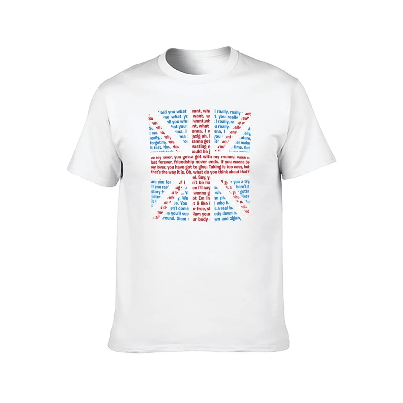 Wannabe - Spice Girls (الكلمات) v.12 تي شيرت تي شيرت قطن 100% مضحك تي شيرت فكاهة داكنة تي شيرت