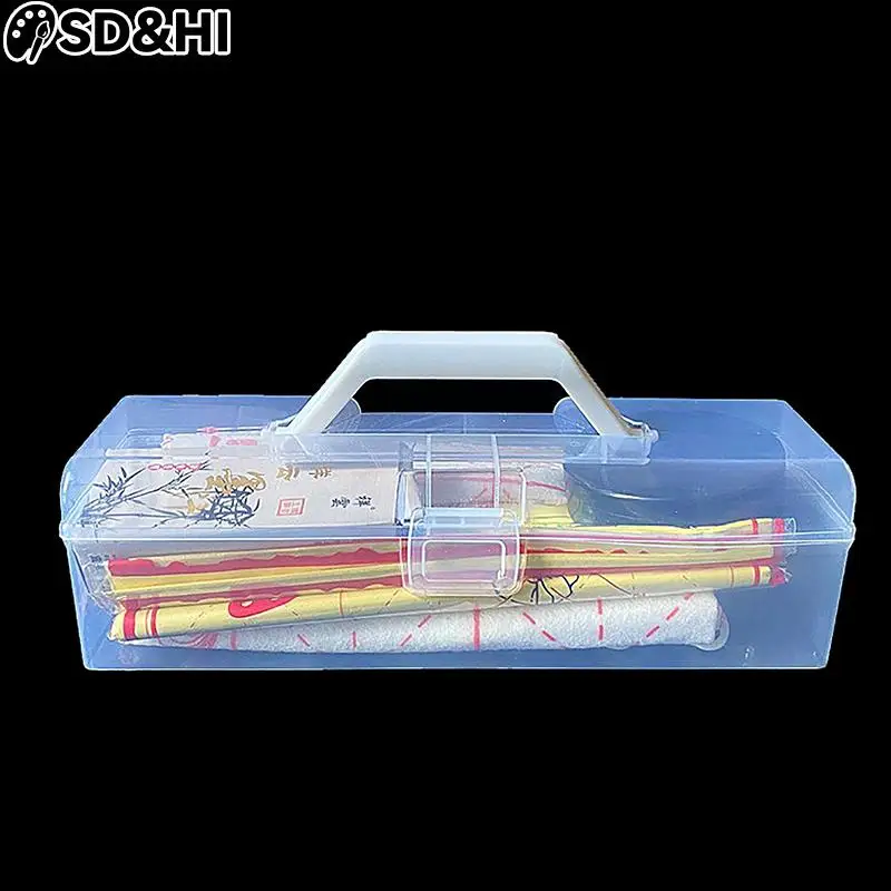 Handheld Painting Brushes Holder Storage Calligraphy Pens Case Organizer Containers Box Drawing Brushs Pencils Case Art Supplies