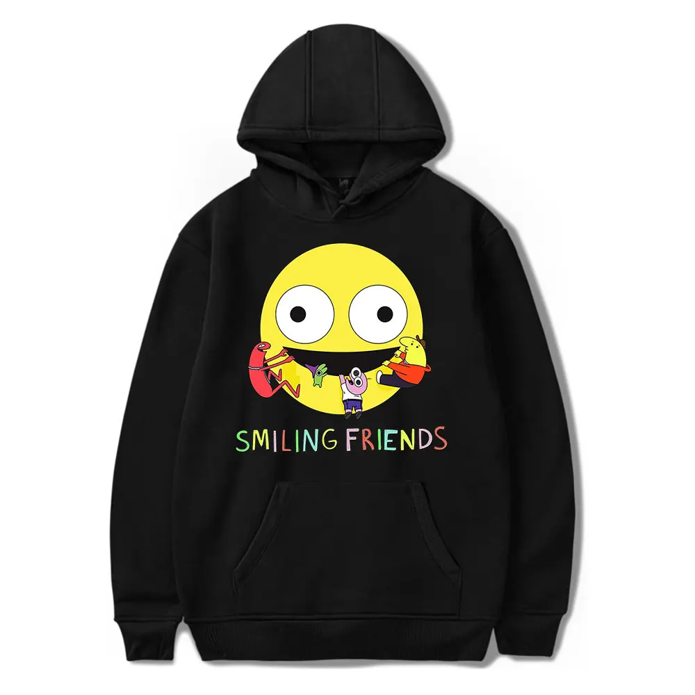 Smiling Friends Alan & Gleb Friends Hoodies New Vintage Merch Hooded Women Men Casual Streetwear Fashion Sweatshirts Clothes