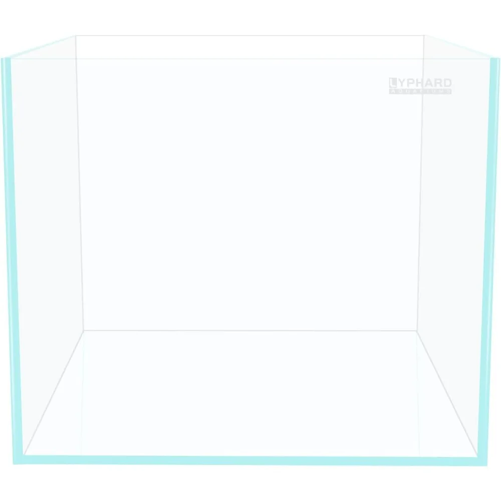 

Cube Rimless Aquarium 7 Gallon, Ultra Clear Low Iron Small Fish Tank for Betta Snail, L11.8×W11.8×H11.8 Glass Thickness 5mm with