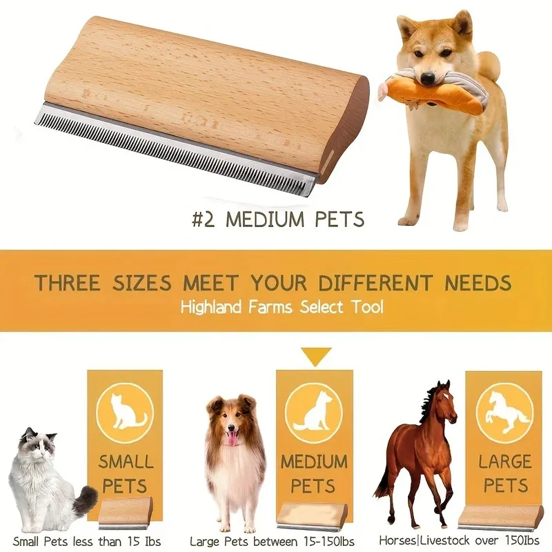 

Self Cleaning Pet Grooming Brush for Dogs Cats Horses Effective Hair Removal Tool Long Short Hair Shedding Brush Gentle
