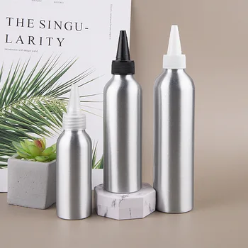 10pcs,30ML-250ML aluminum bottles pointed mouth cap empty travel size essential oil ink cosmetic aluminum container