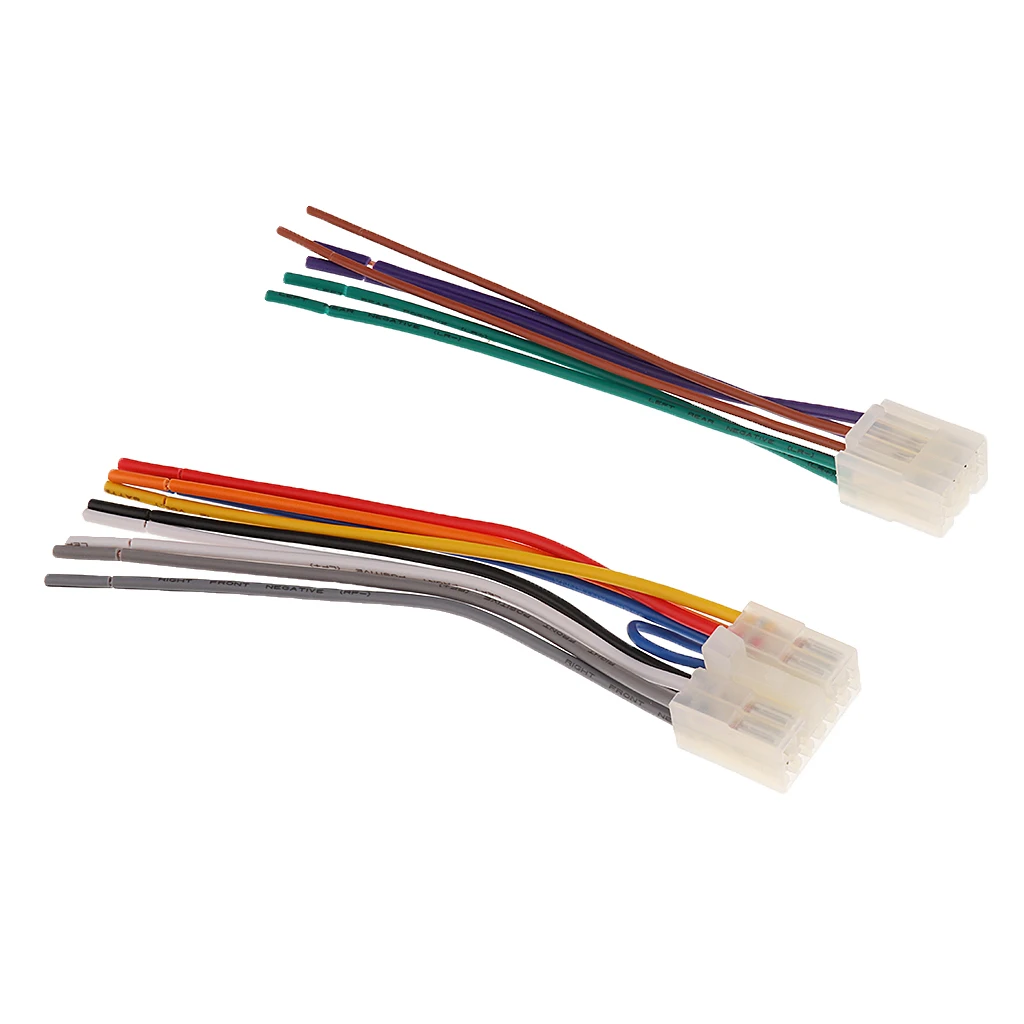 1 Set 10 Pin+ 6 Pin Car Stereo Radio/CD/DVD Player ISO Wiring Harness Connector for Car Stereo 6.3