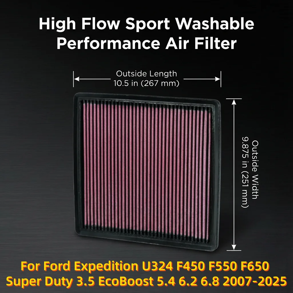 

Высокопроизводительный внедорожный воздушный фильтр для Ford Expedition U324 F450 F550 F650 Super Duty 3.5 EcoBoost 5.4 6.2 6.8 2007-2025