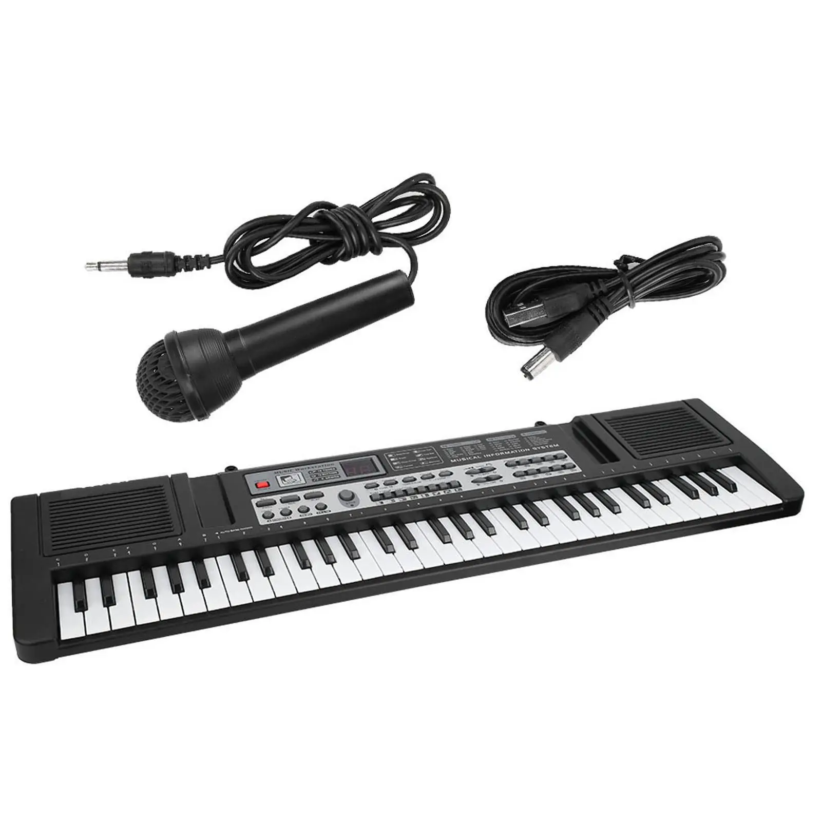 

61 Keys USB Digital Keyboard Piano MQ-6121 - Portable Electronic Organ for Kids with Microphone & Music Features