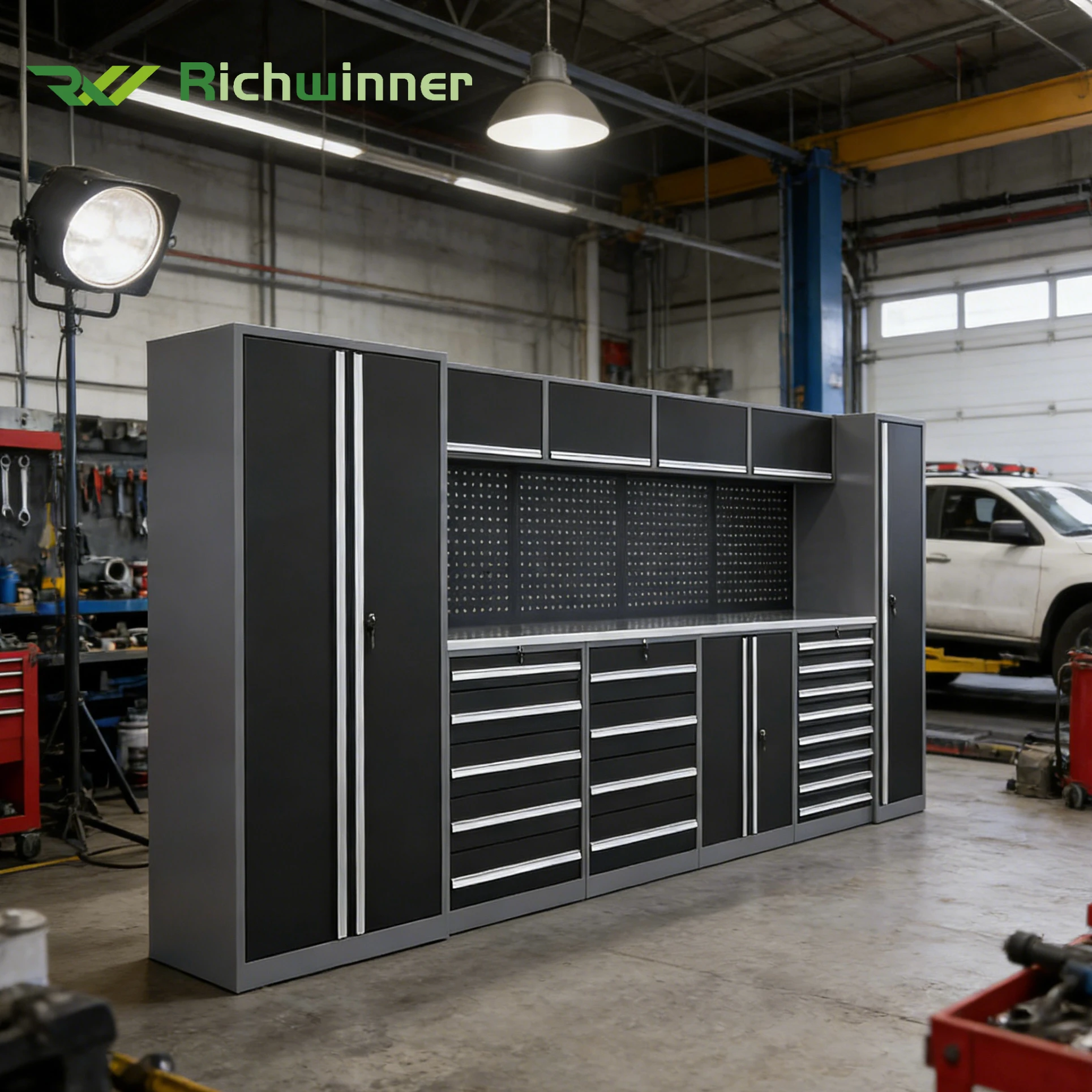 Heavy Duty Steel Tool Cabinet Set Crafted From High-strength Metal for Garage Factory Use Long-lasting Performance Chest Pro
