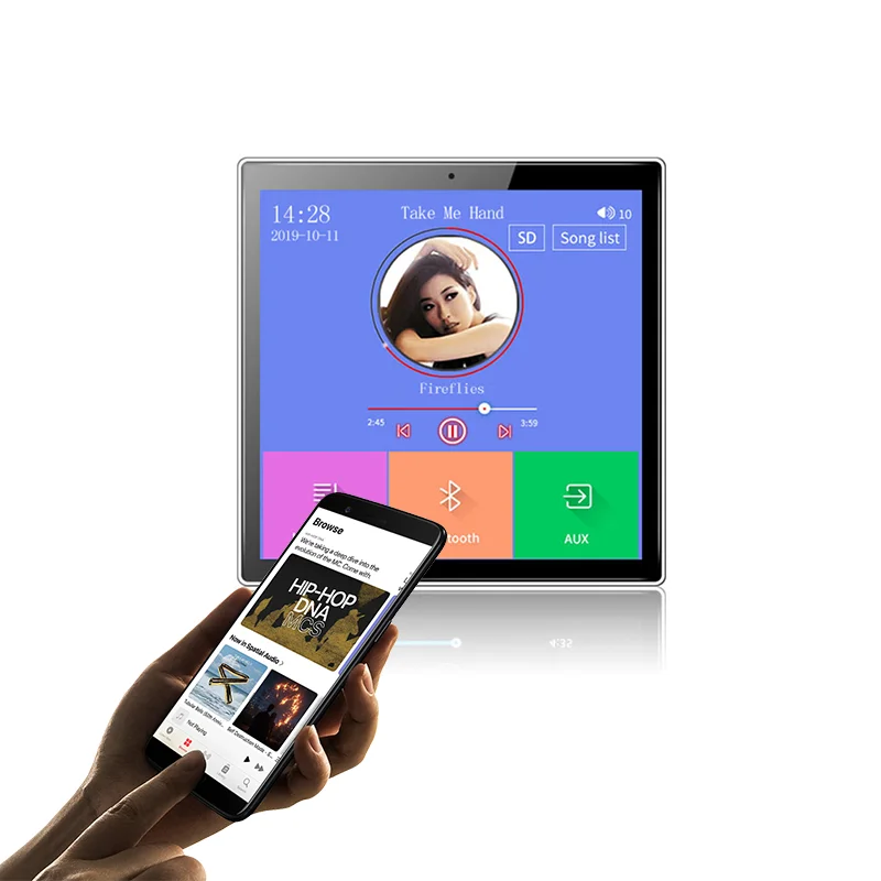 

4-Inch Smart Home Audio Amplifiers Set Android Ceiling Speaker Host Touch Screen Music Theater System New Home Theater Systems