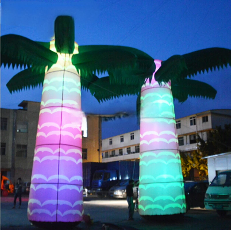 

Inflatable Coconut Tree 6m/20ft Height With 13 Colors Led Light Tree For Yard Decoration Advertising Promotion