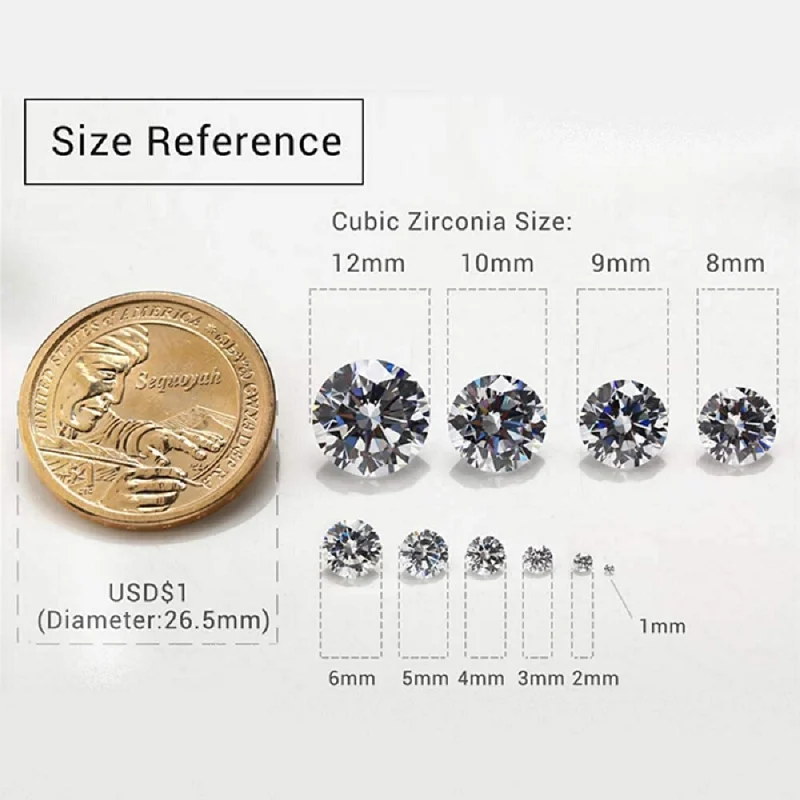 1 pz Per colori totale 12 pz dimensioni 4mm ~ 10mm taglio rotondo sciolto Cubic Zirconia pietra sintetica Corundum5 # Spinel113 #