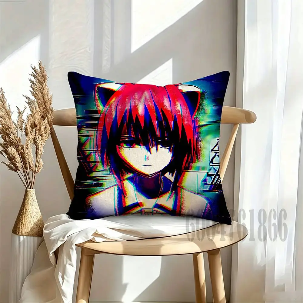 Elfen Lied Anime Celebrity Merchandise All-Match Printed Pillow Case Sofa Car Office Room Decoration Protector