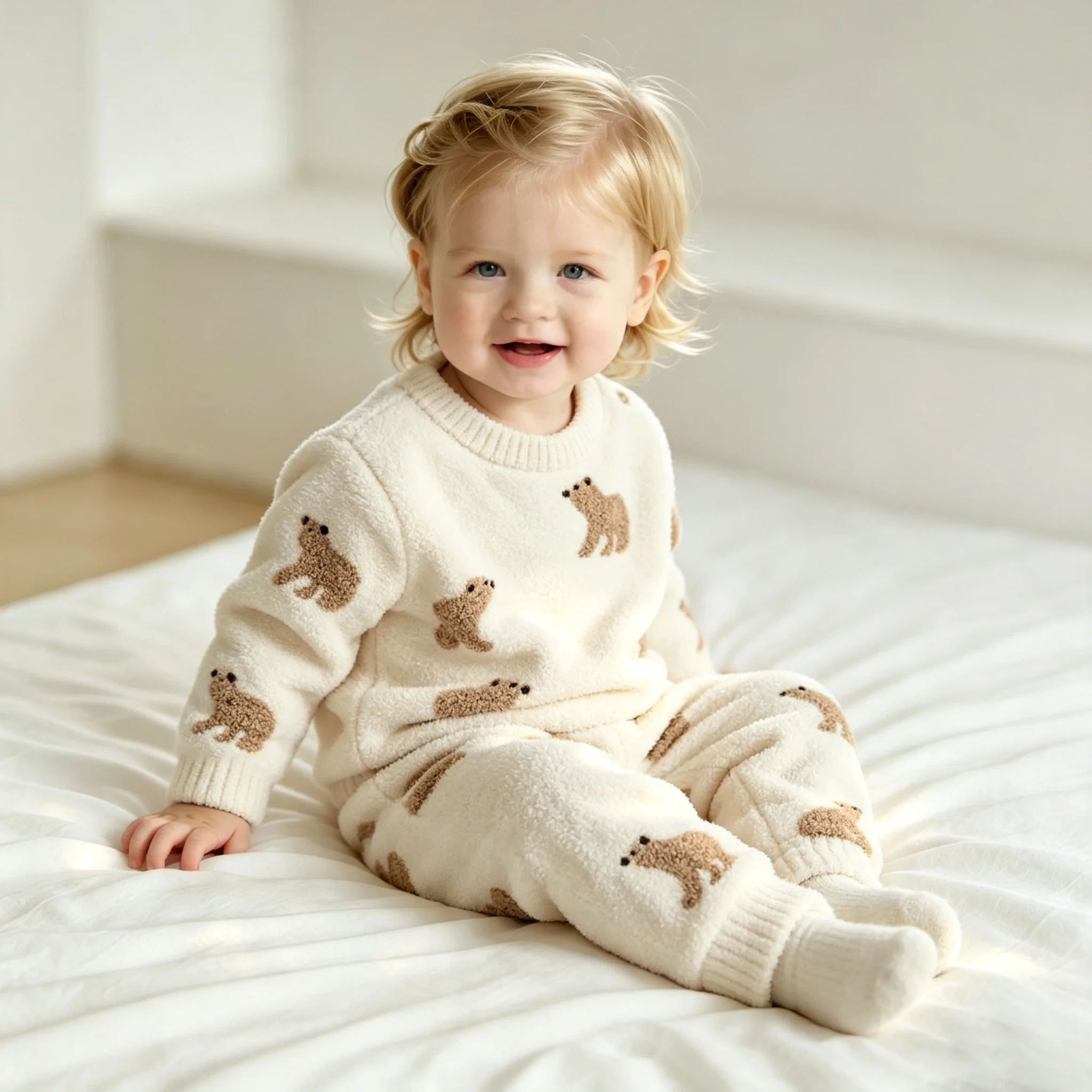 Winter Baby Clothes Sets Autumn Casual Long Sleeves Sweaters Pants Infant Boys Girls Outfits 2Pcs Knitted Toddler Wear
