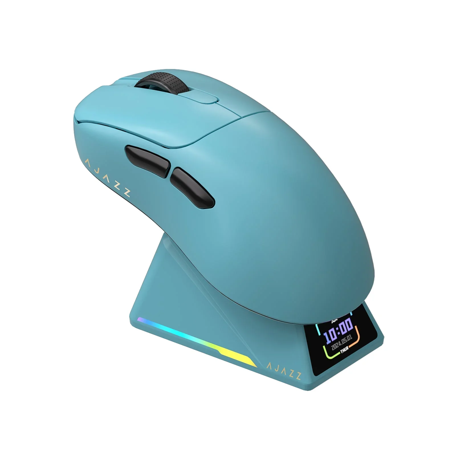 AJAZZ AJ179 APEX V2 Wireless Gaming Mouse PAW3950 42000DPI 8Khz RGB Magnetic Charging Base Ergonomic Right Handed Macro Mouse
