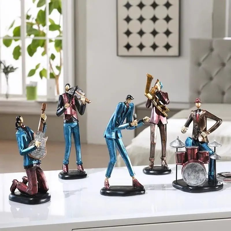 High-end Light Luxury Art Band Character Figurine Living Room TV Cabinet Bedroom Decor Accessories Home Furnishings Pop Crafts