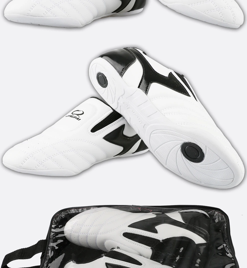 Weiße atmungsaktive Taekwondo-Schuhe, Karate, Kung Fu, Wrestling, Kampfsportschuhe, Erwachsene, Kinder, rutschfeste, weiche Oxford-Sohlen, Turnschuhe – Detail 11