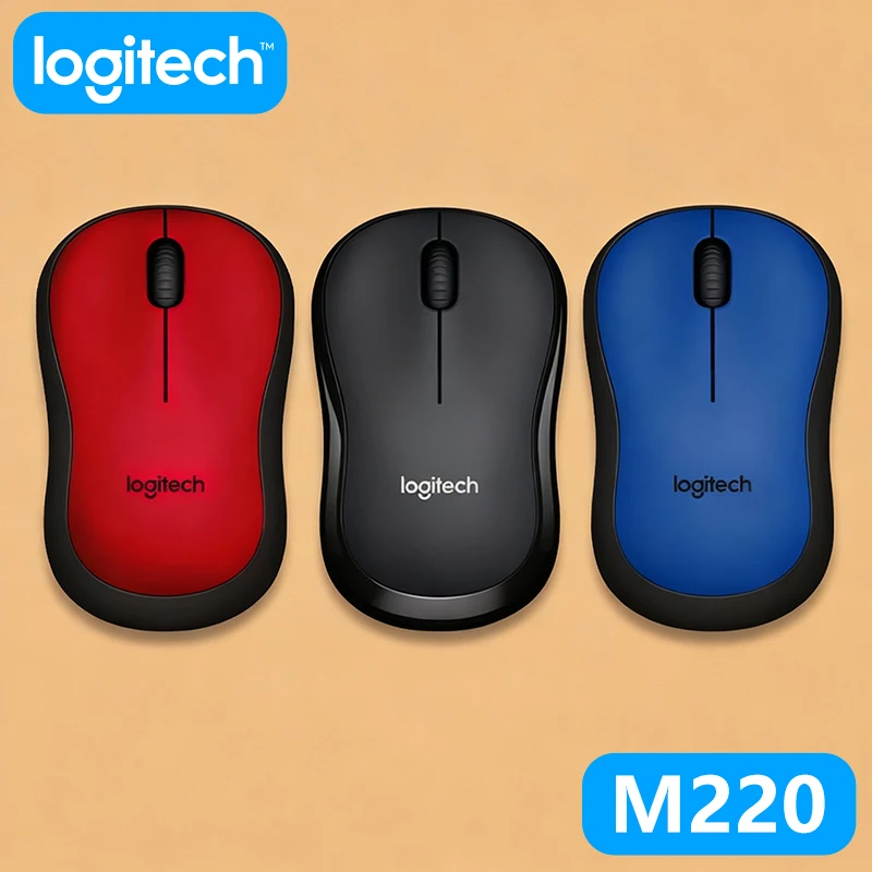 

Logitech M220 Wireless Silent Mouse, 2.4GHz High-Quality Optical, Ergonomic Design, Works with Mac OS/Windows 10/8/7