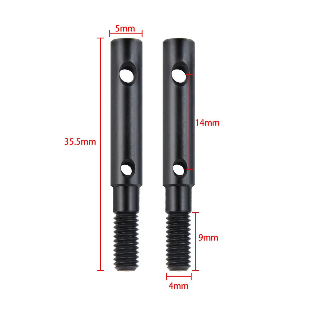 MIBIDAO Steel Portal Stub Axle Drive Shaft for Axial SCX10 III Early Bronco Wrangler Gladiator Base Camp 1/10 RC Car Parts