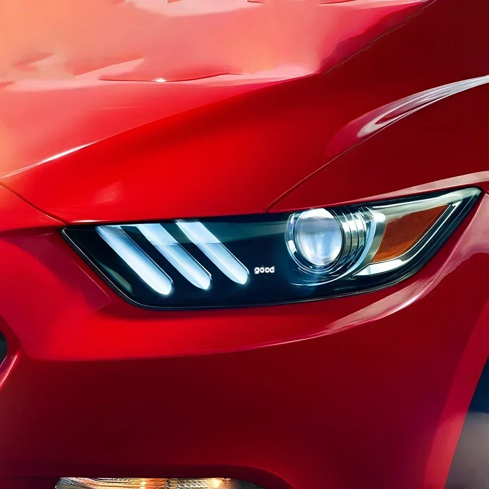 

Сменные автомобильные фары в сборе для Ford Mustang 2015-2017, авто фары, светодиодные линзы проектора, автомобильные передние фонари, аксессуары для инструментов