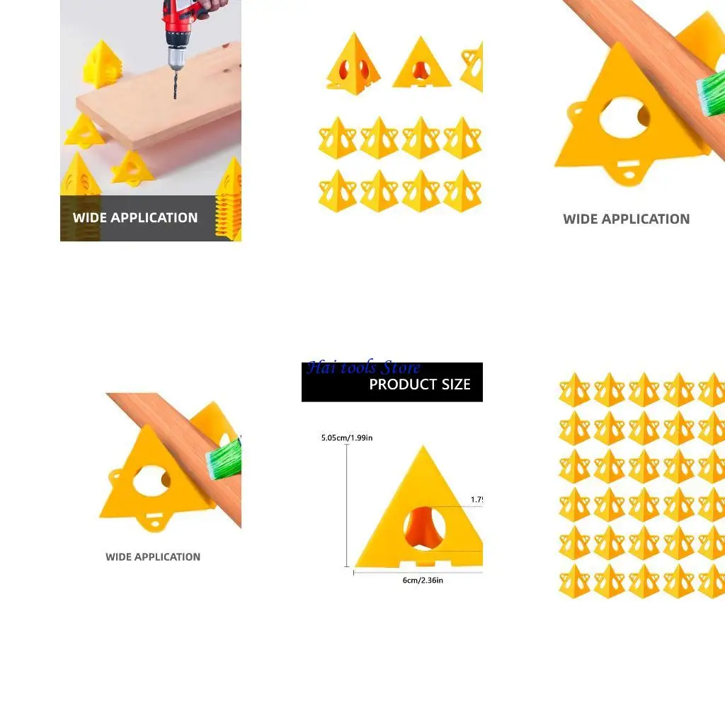 

X37e 38pcs деревообрабатывающаяся краска пирамида подставка для мини -треугольника.