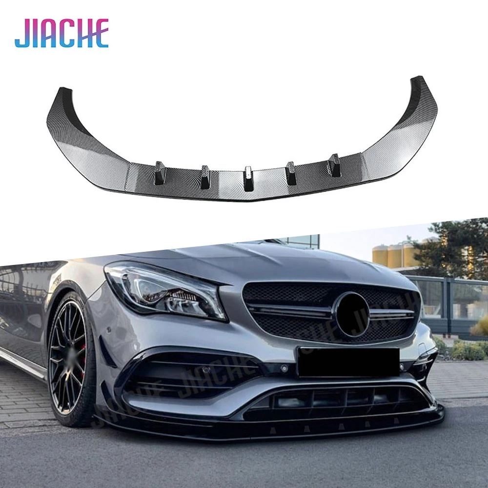 

For Mercedes Benz CLA Class C117 CLA200 260 CLA45 AMG 2016-2019 Front Bumper Lip Spoiler Front Lip Chin Apron Diffuser Bodykit