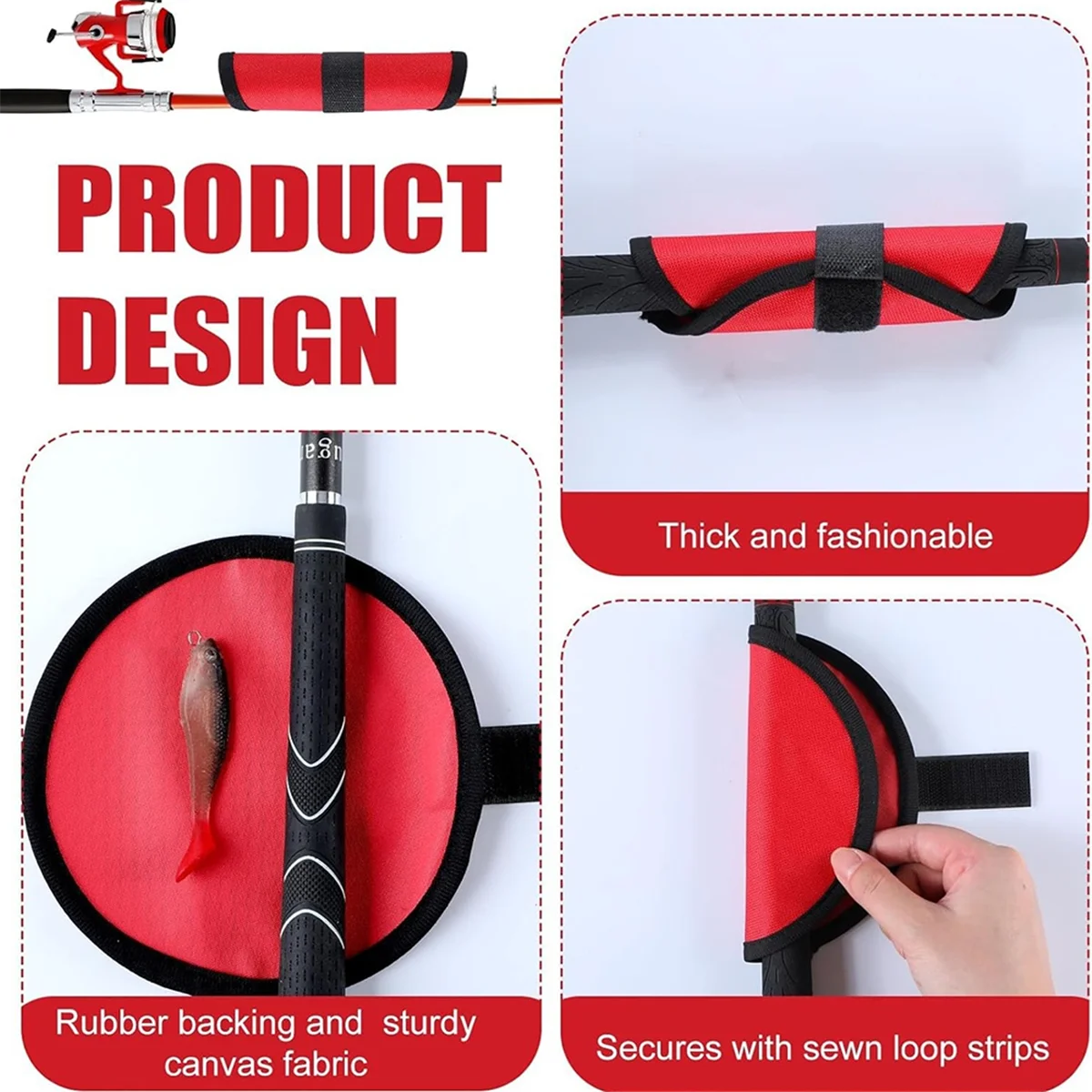 

ABGL 6pcs Lure Wrap Bait Gloves Lure Covers Fishing Bait Covers Lure Hook Covers to Keep Fishermen Fishing Safe