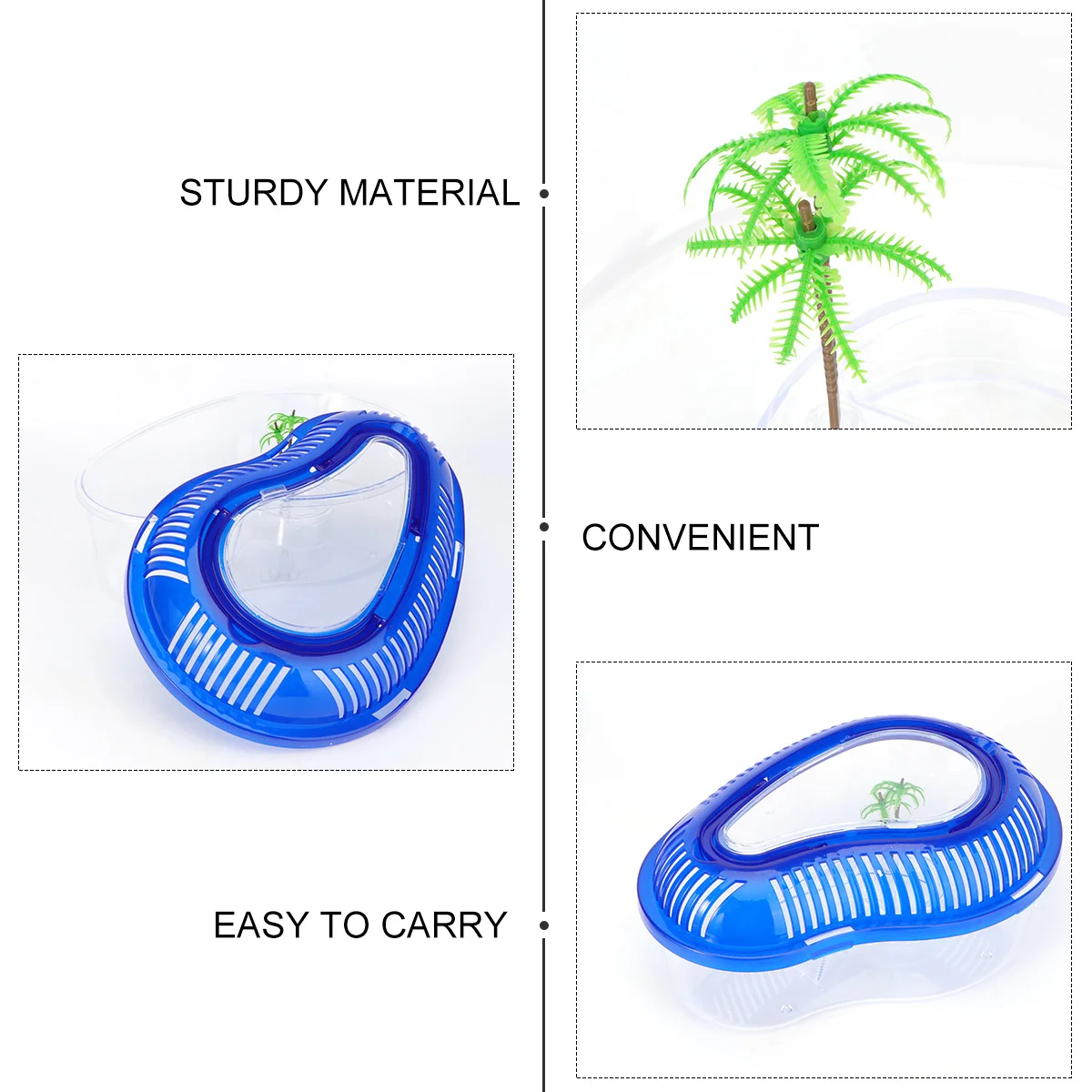 

1pc Large Pp Material Tank Drying Platform Heavy Duty Plastic Fish Tank For Small Turtle Swimming Sunning Hibernation Turtle