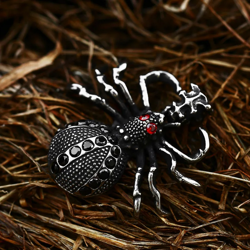 Beier New Design Fashion Spider Halloween Pendants With SChain Stone Long Men Pendant Jewelry Gift Lizard Dolphin Animal Jewelry