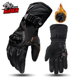 Guantes de Moto para hombre, resistentes al viento, impermeables, para pantalla táctil, Invierno