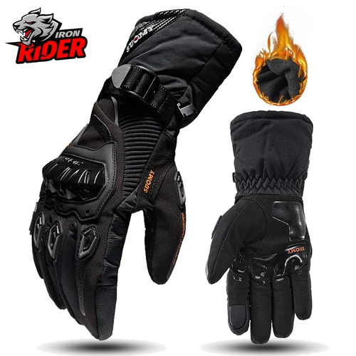 Guante de Motero a Prueba de Viento, Manopla Impermeable, Mitones para Pantalla Táctil, Moto y Motocross, Artículo para Hombre, Prenda para Invierno