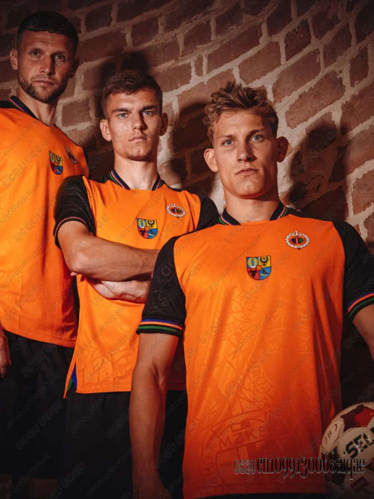 

Summer Polish Men Football Jerseys Quick Drying Cycling Shirts Poland Chrobry Glogow 25-26 Soccer Jersey Adult/Kids Team Uniform