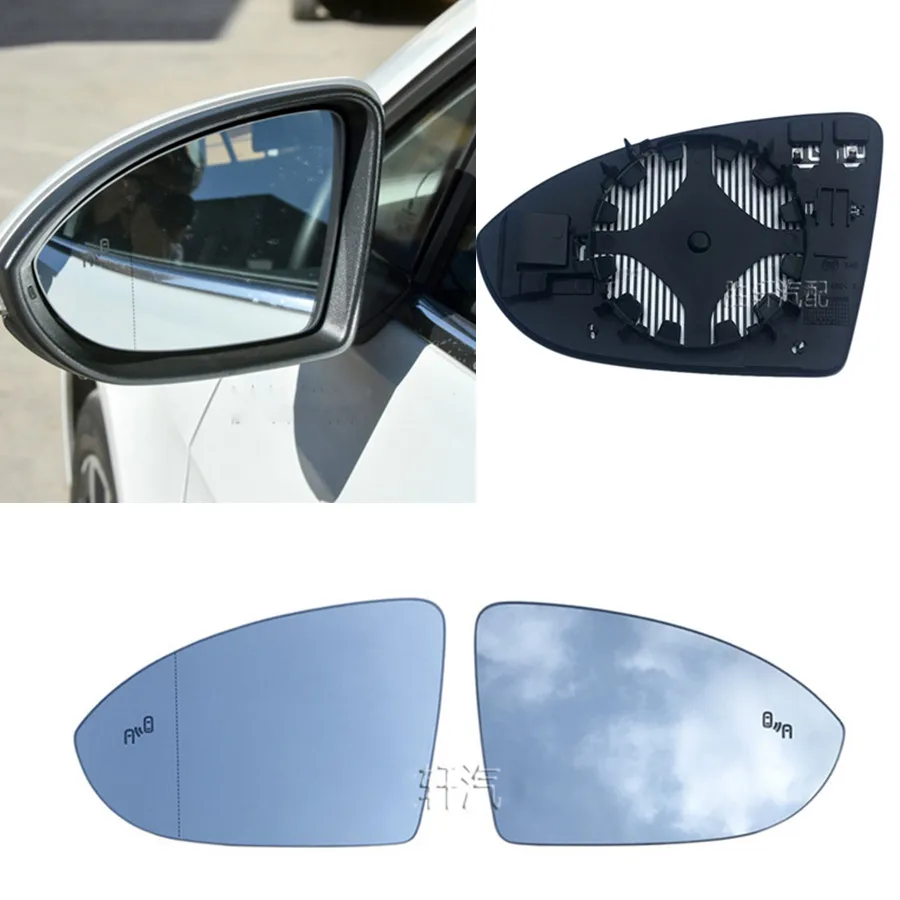 Heated Side Rear Mirror Glass blind spot assist For VW GOLF 7 7.5 VII GTI GTD GTE R-line MK7 2013-2020 Left Right