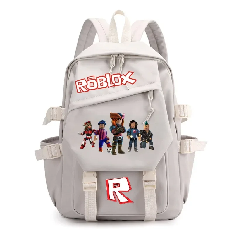 Roblox 주변기기 남녀공용 백팩 트렌디한 고등학생 컴퓨터 여행 가방 남성과 여성을 위한 일상 필수품