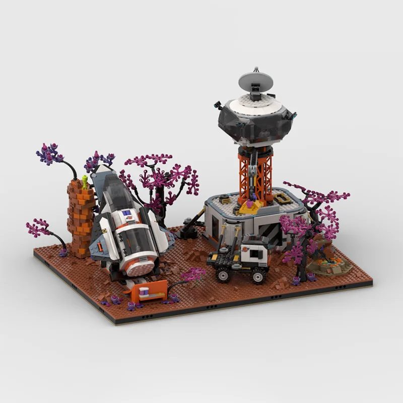 

1443pcs Moc Display Set For 60434 - Space Base Rocket Launchpad Building Blocks Space Toy For Boys Kids Birthday Christmas Gifts