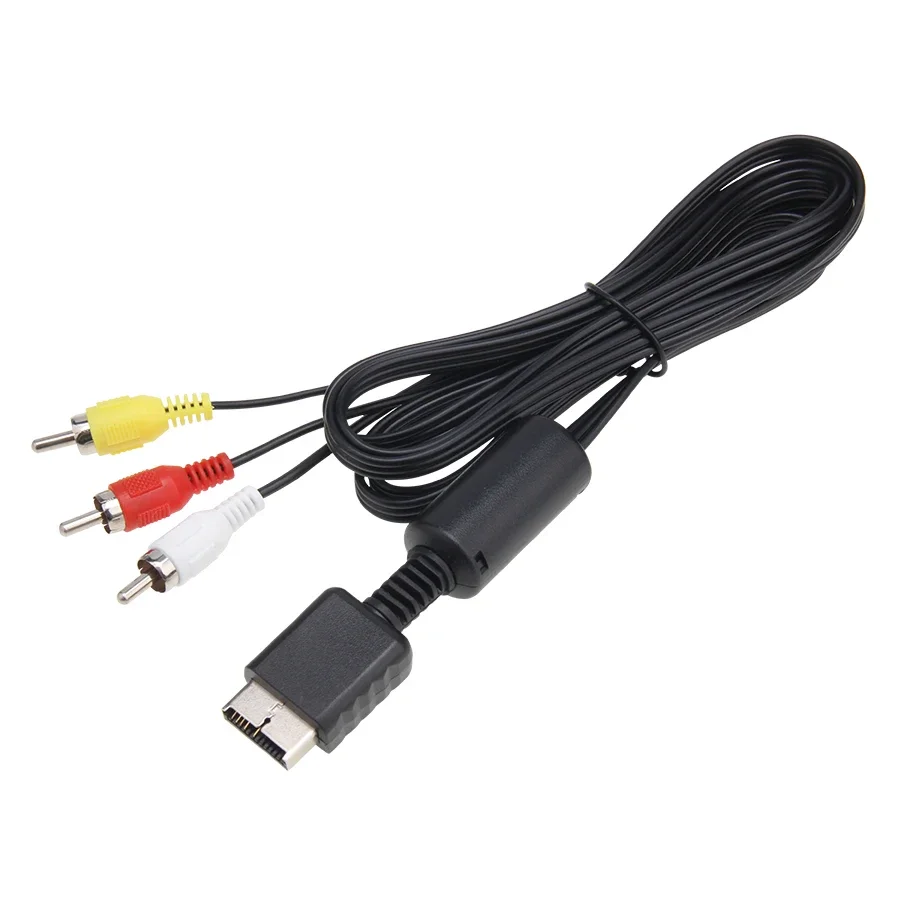 1.8m 6ft AV Audio Video Cable Wire To 3 RCA Cord for Sony PlayStation PS2 PS3 Console Gamepad Cables to HDTV Monitor