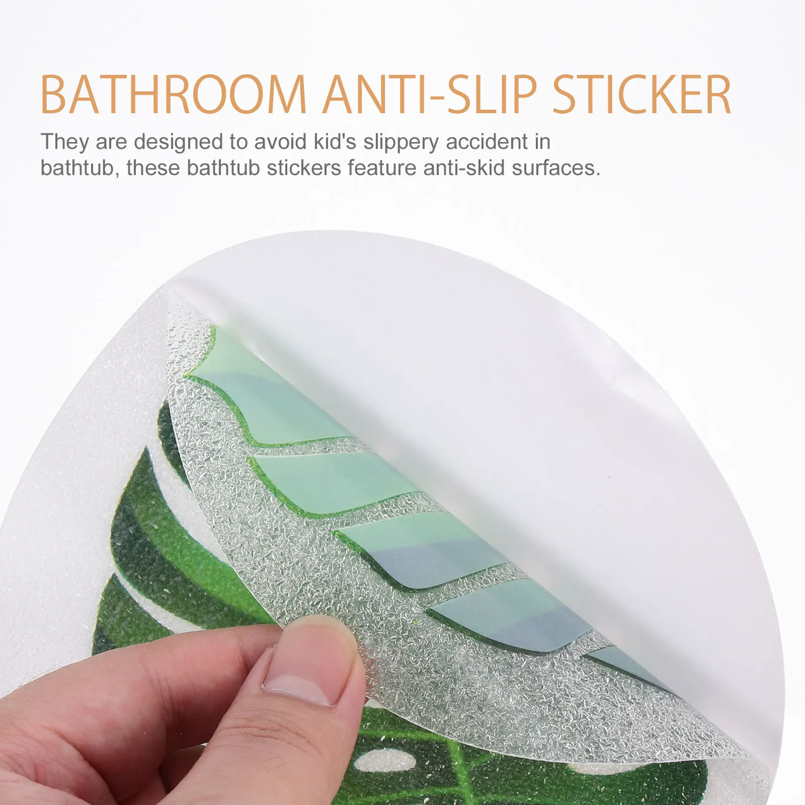 

Non Slip Stickers Leaf Shaped Bath Appliques Adorable Patterns for Bathtub Decals Easy to Paste Teaching Shape Color Anti Skid