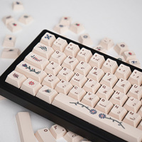 Retro Keycaps 135 Keys PBT cherry profile Thermal Sublimation keycaps For 61 68 75 87 104 108 Mechanical Keyboard