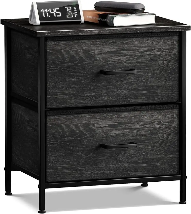 

Sorbus Nightstand Dresser with 2 Faux Wood Drawers - Bedside Table Chest with Storage Bedroom Living Room Closet &Dorm Furniture