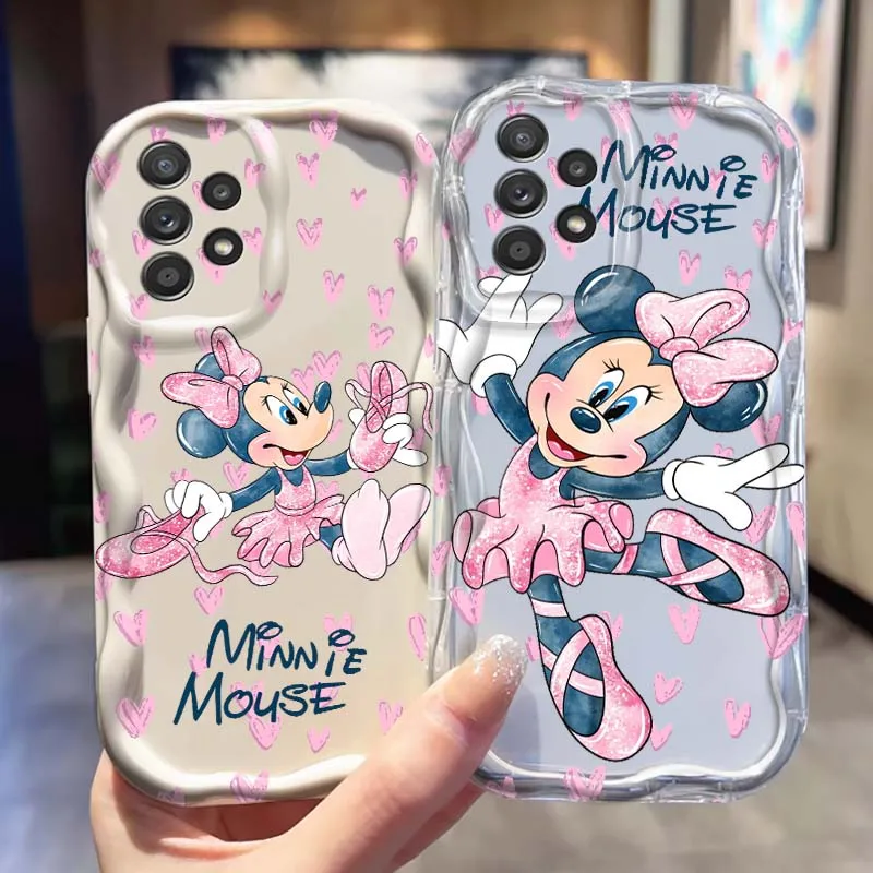 

Pink Minnie Cute For Samsung A73 A72 A71 A56 A55 A54 A53 A52 A51 A32 A36 A26 A25 A13 A14 5G Wave Oil Phone Case