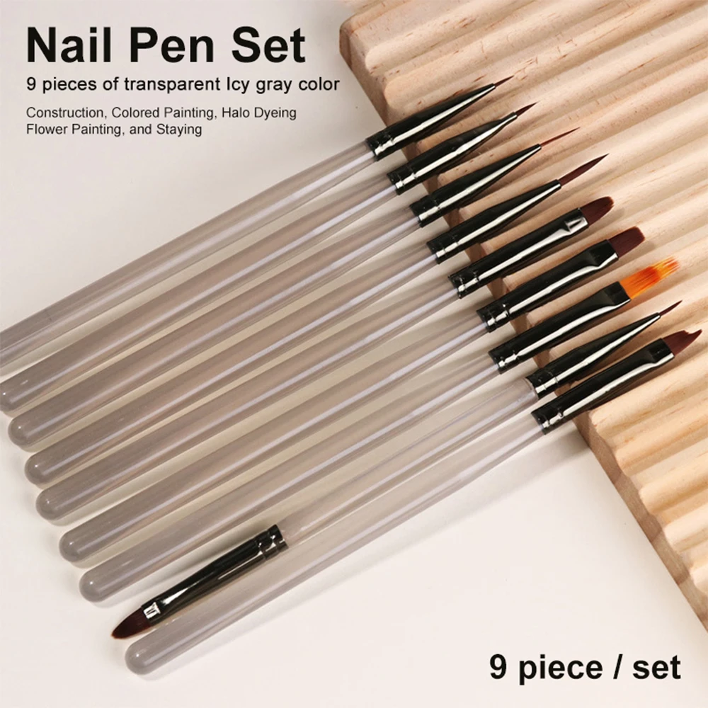 Nagel Gel Acryl Malerei Pinsel UV Kunst Nagel Pinsel Futter DIY Malerei Pinsel Nail art Design Nagel Spitze Display Malerei Werkzeug