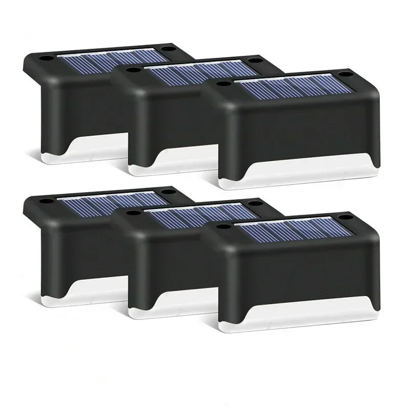 16pcs LED Solar Stair Light Lamp Waterproof Passage Courtyard Guardrail Step Night Light for Outdoor Garden Borders Terrace