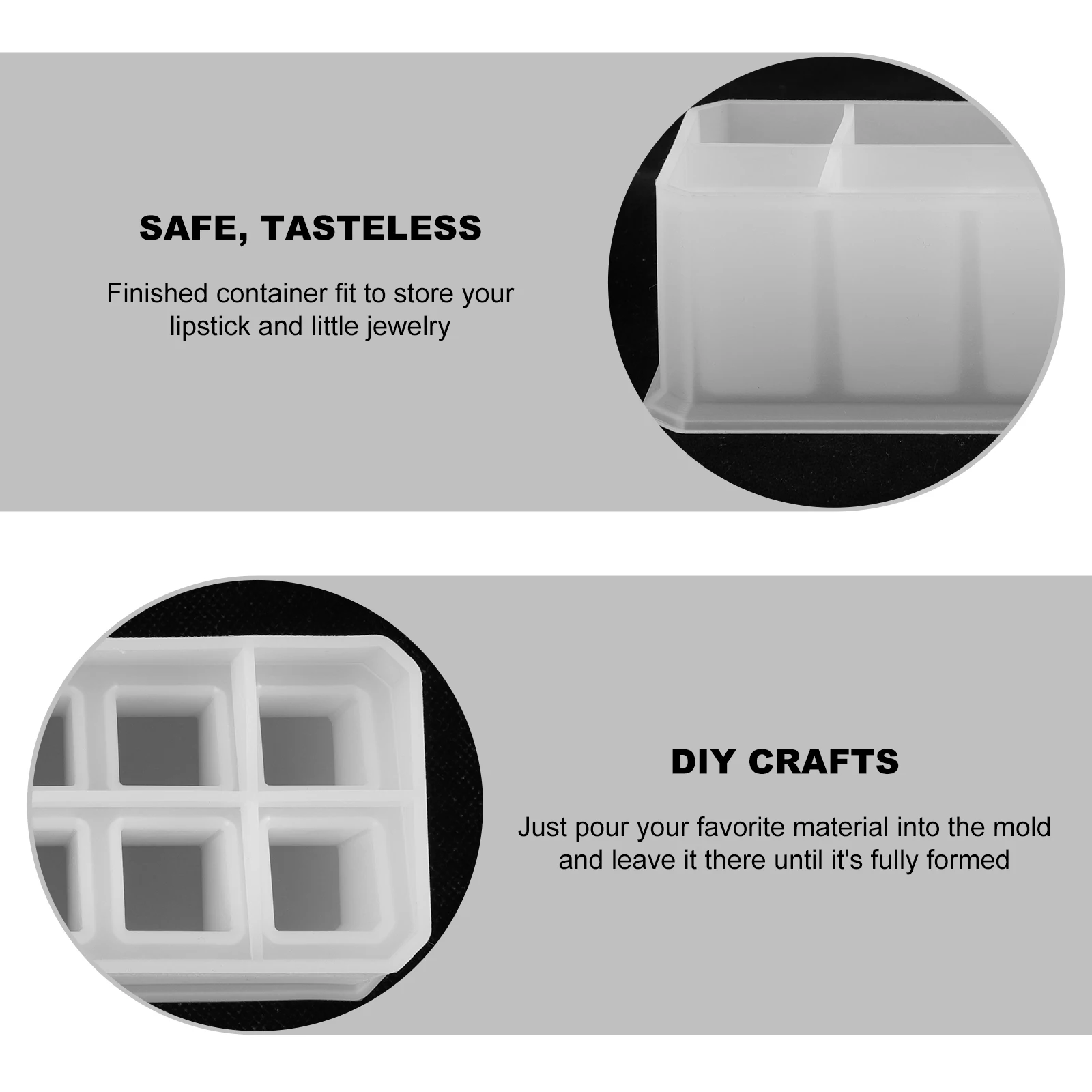 

Diy Crystal Resin Mold Lipstick Storage Box Silicone Craft Casting Kit Jewelry Making Easy Clean Flexible Gift