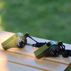 Outdoor Whistle Plastic Multi-functional Three-in-one Whistle Life-saving Whistle Compass Thermometer Whistle Referee Whistle