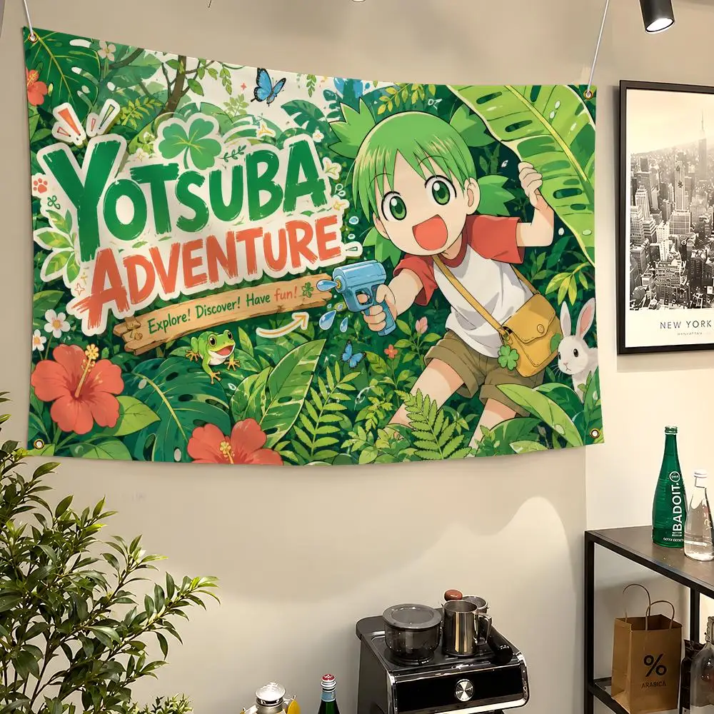 Manga Yotsuba Koiwai Yotsuba&! Danbo Flags Wall Hanging Flag Banners For Birthday Parties Outdoor Bedroom Dorm Room Decor