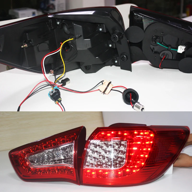 1 Set LED Taillight For KIA Sportage 2009-2013 Year Rear Back Lamp Red White