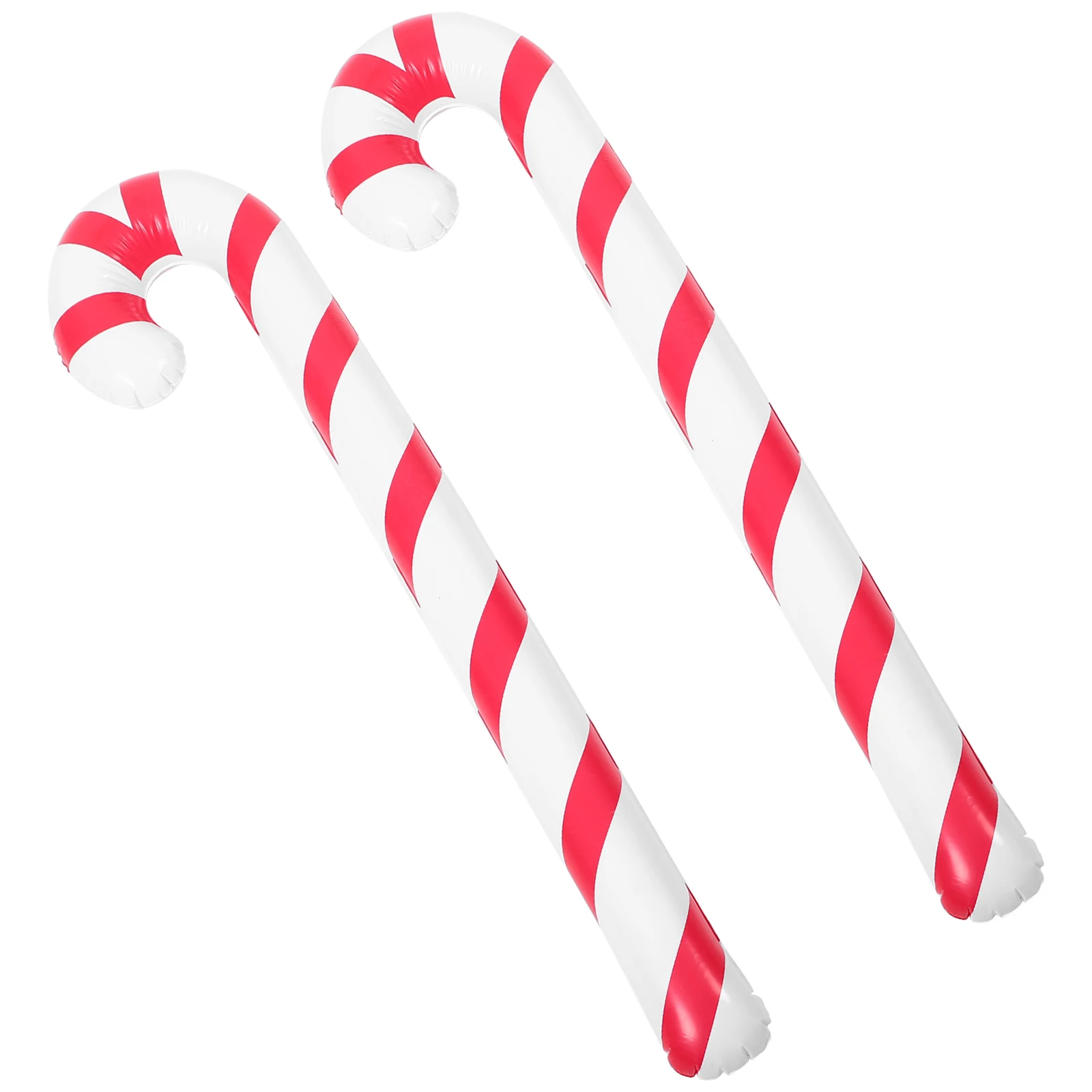 

2pcs Christmas Candy Balloons Red White Inflatable Crutch Reusable Party Decoration For Holiday Ceremony Fireplace Wall