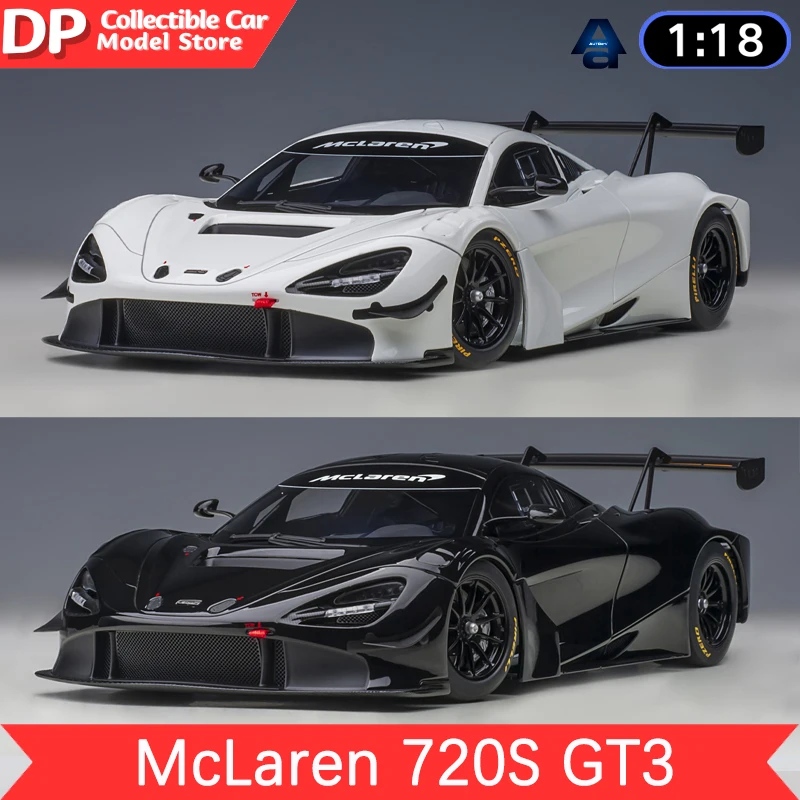 1/18 AUTOart McLaren 720S GT3 Plain Body Version (White/ Black) Collectible Diecast Model Car 81940/ 81941