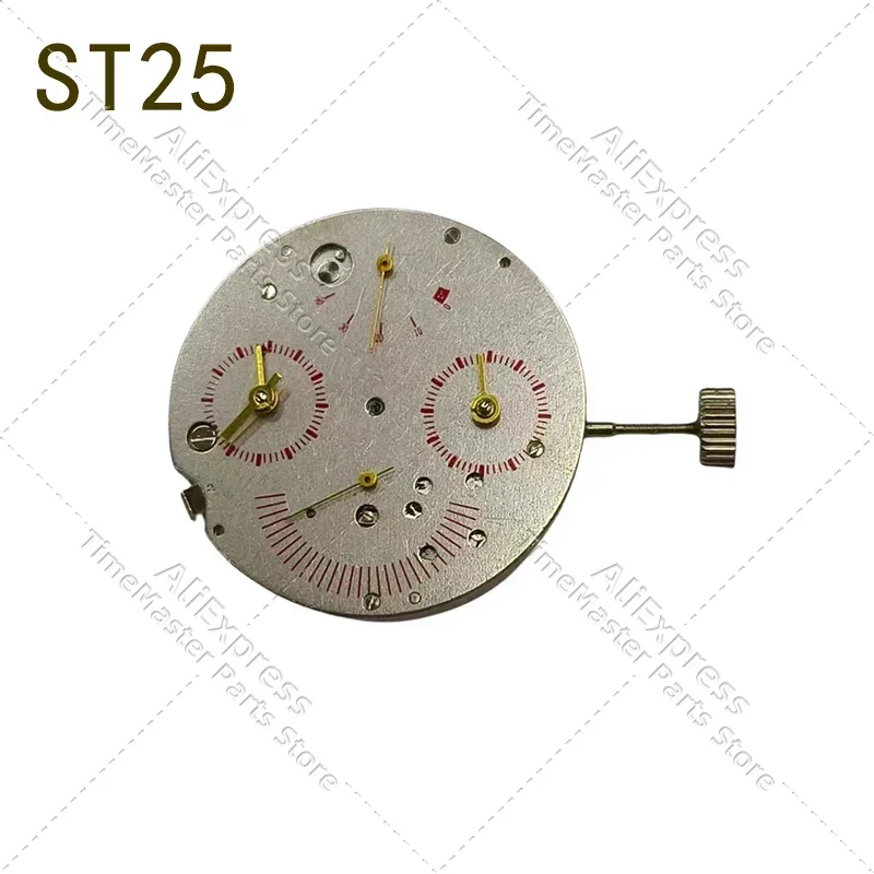 Tianjin ST25 movement multi-function kinetic dual time zone calendar rebound kinetic display machine